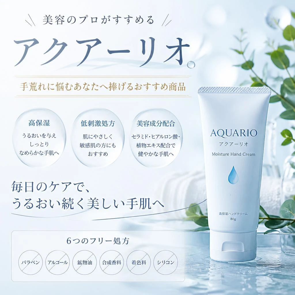 美容のプロがすすめるアクアーリオ、手荒れに悩むあなたへ捧げるおすすめ商品
